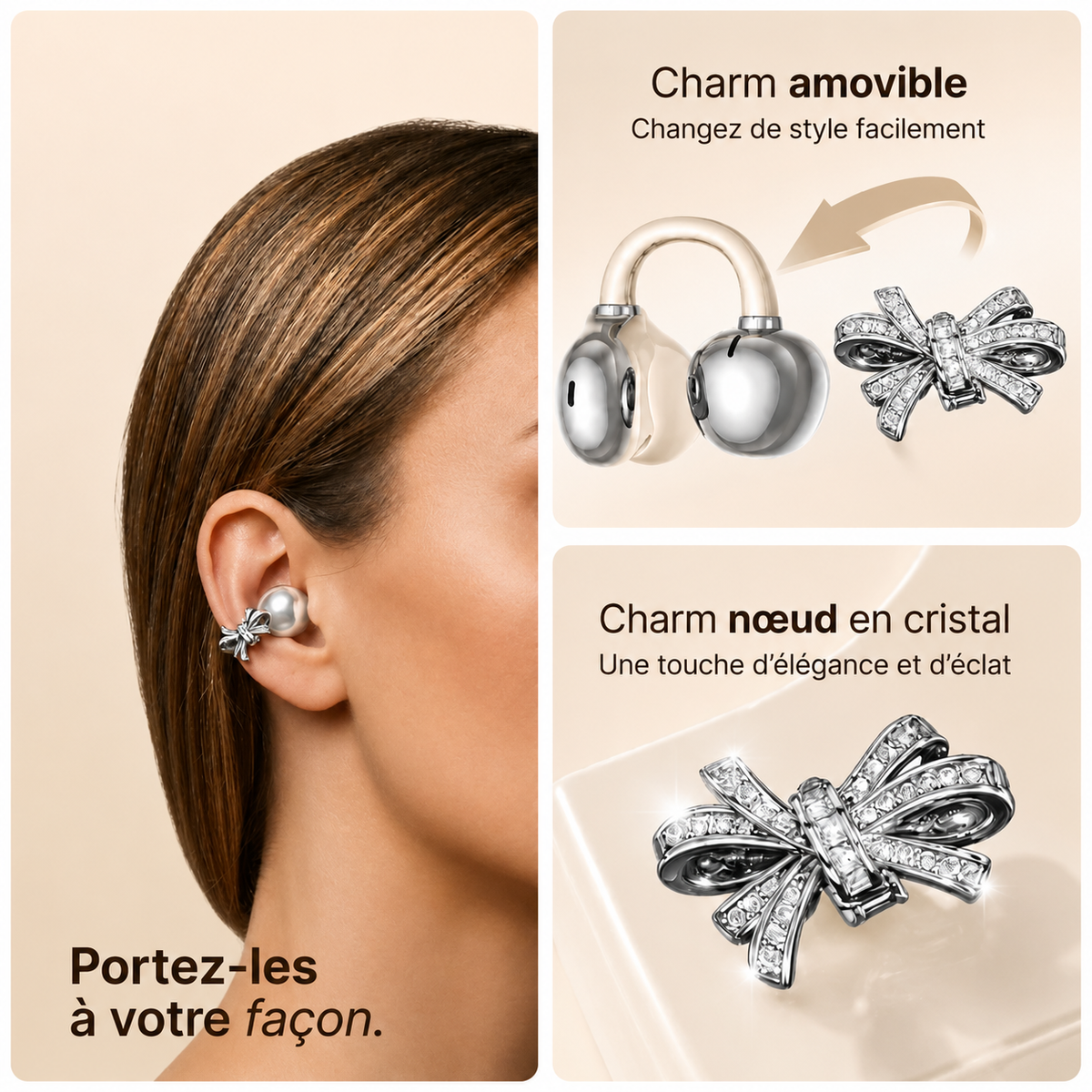Avelyne™ Ecouteurs Bluetooth Open-Ear à Clip